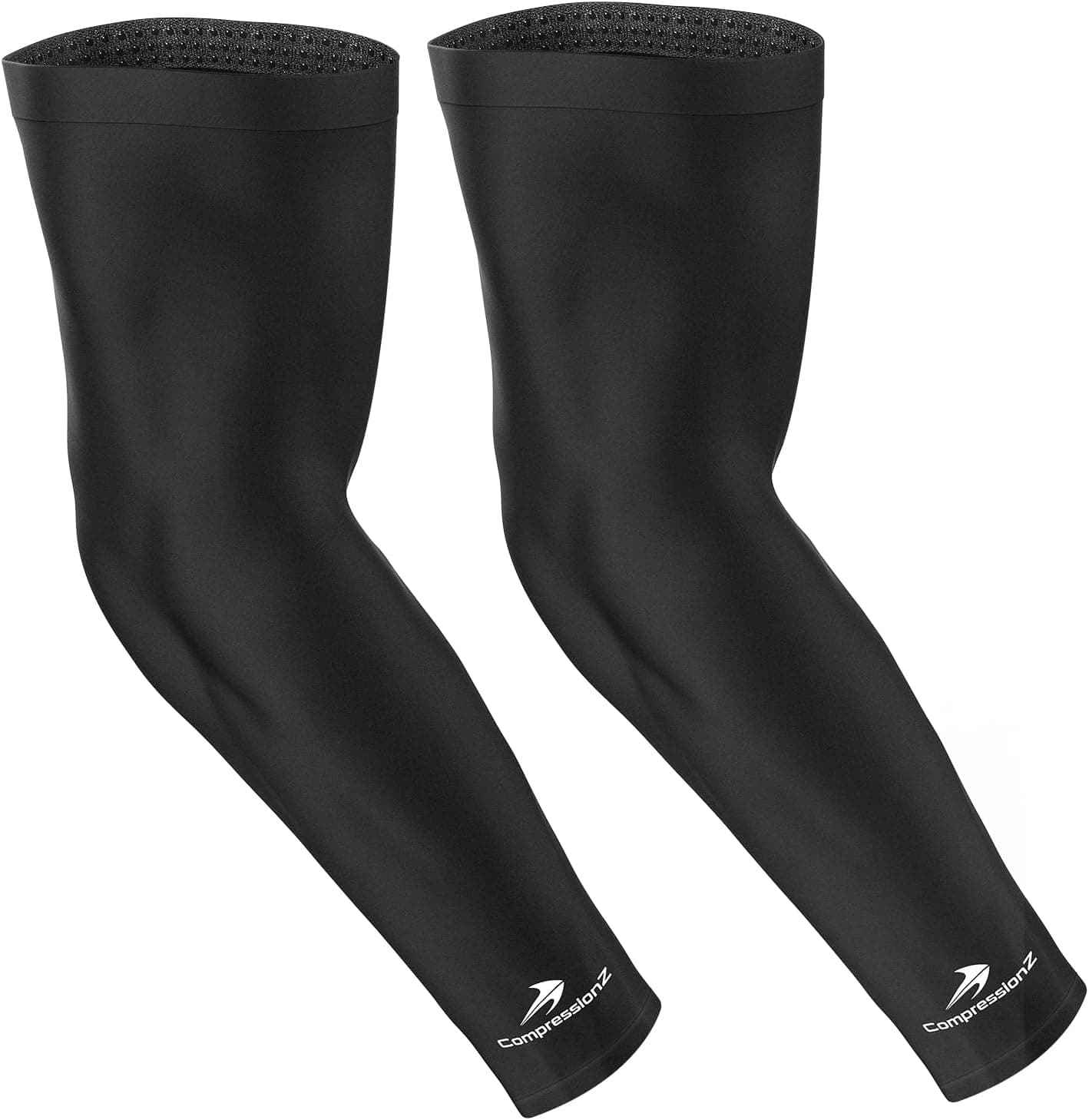 CompressionZ Compression Arm Sleeves for Men & Women - Cooling UV Sun Protection, Elbow Pain Relief (Nude, X-Small)