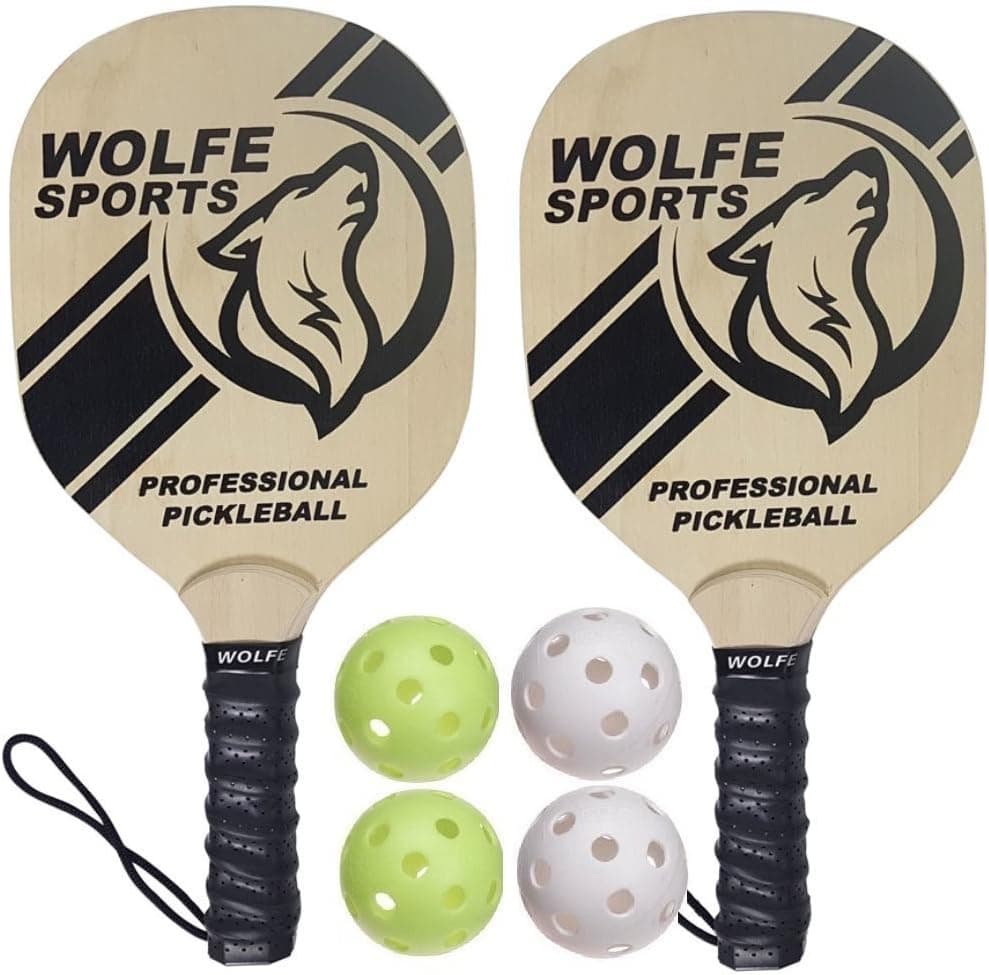 Wolfe Wooden Pickleball Paddle Set