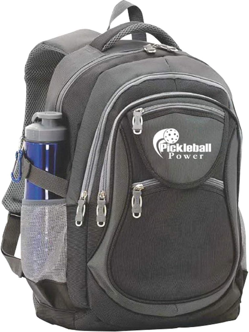 Pickleball All-In-1 Backpack, Holds Multiple Paddles and Gear (Black & Grey)