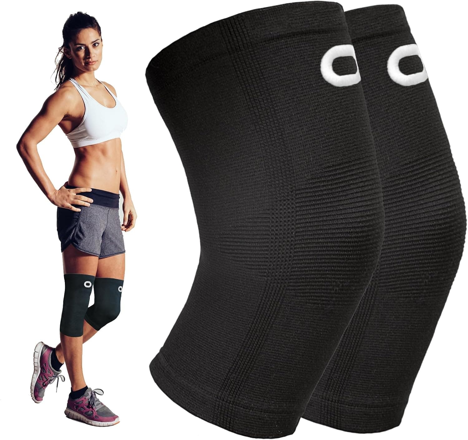 Knee Brace Pair Knee Sleeves for Running Workout Weightlifting Compression Knee Support