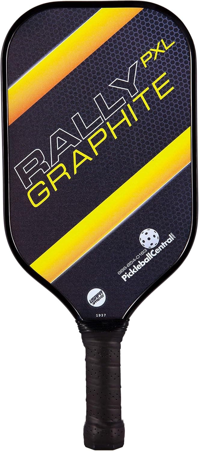 Rally PXL Graphite Pickleball Paddle XL Elongated Polymer Honeycomb Core, Purple