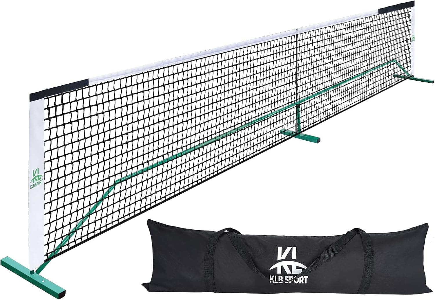 KL KLB SPORT Portable Pickleball Net System, Regulation Size 22FT with Metal Frame