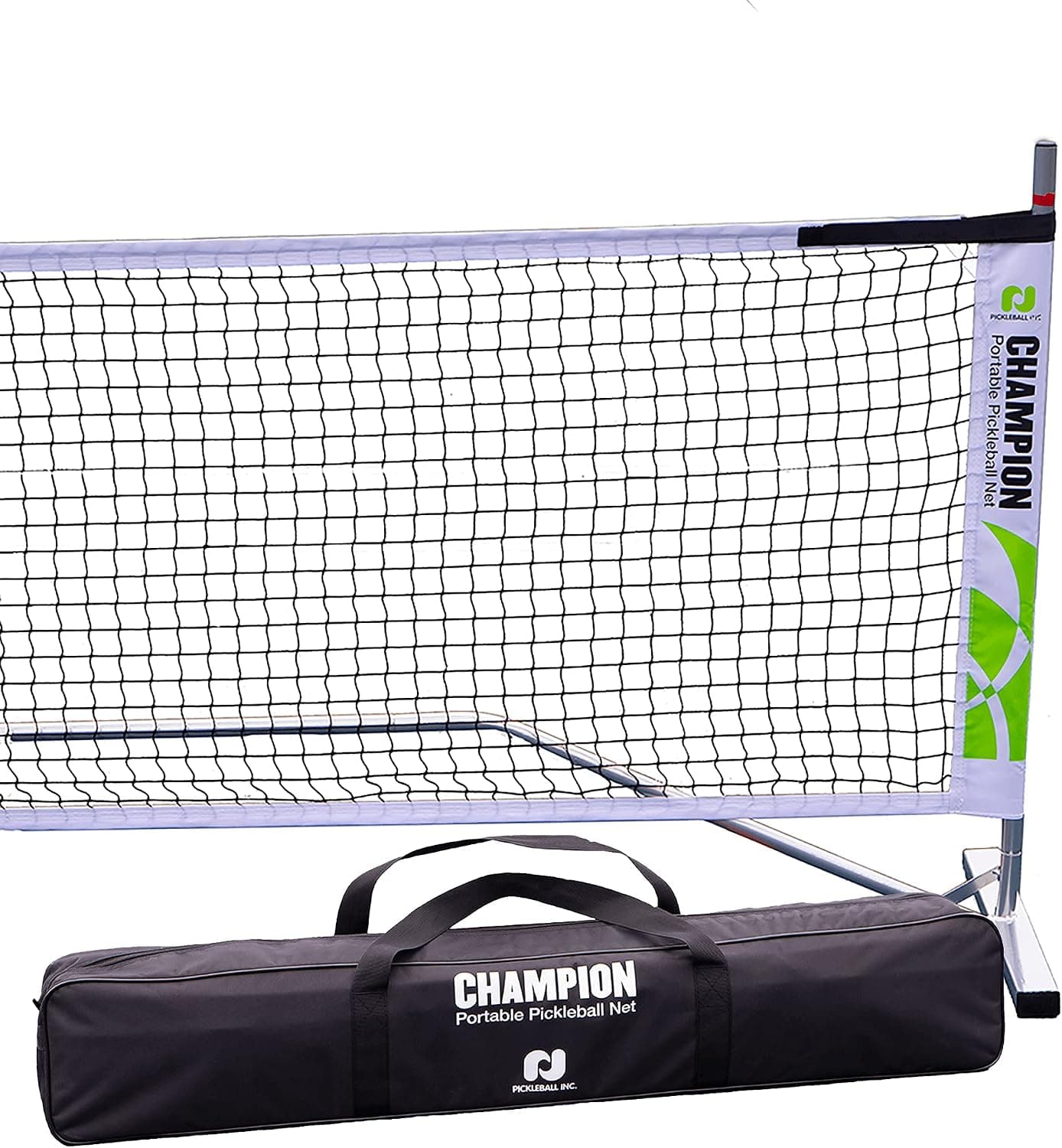 Champion Portable Pickleball Net System, Regulation Size 22 Foot, Steel Frame
