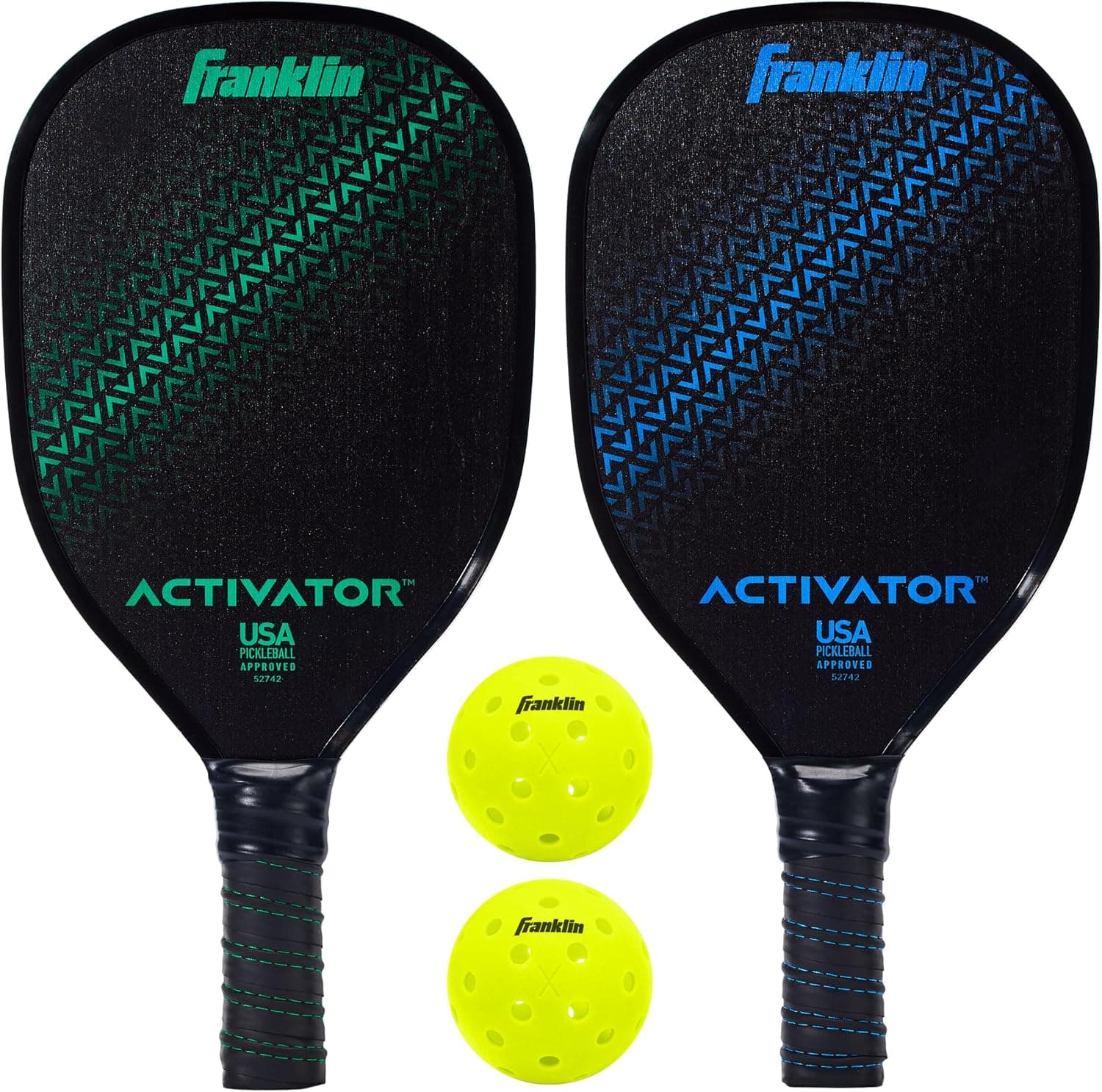 Franklin Sports Pickleball Paddle and Ball Set, Wooden Activator, 2 Player, USAPA Approved