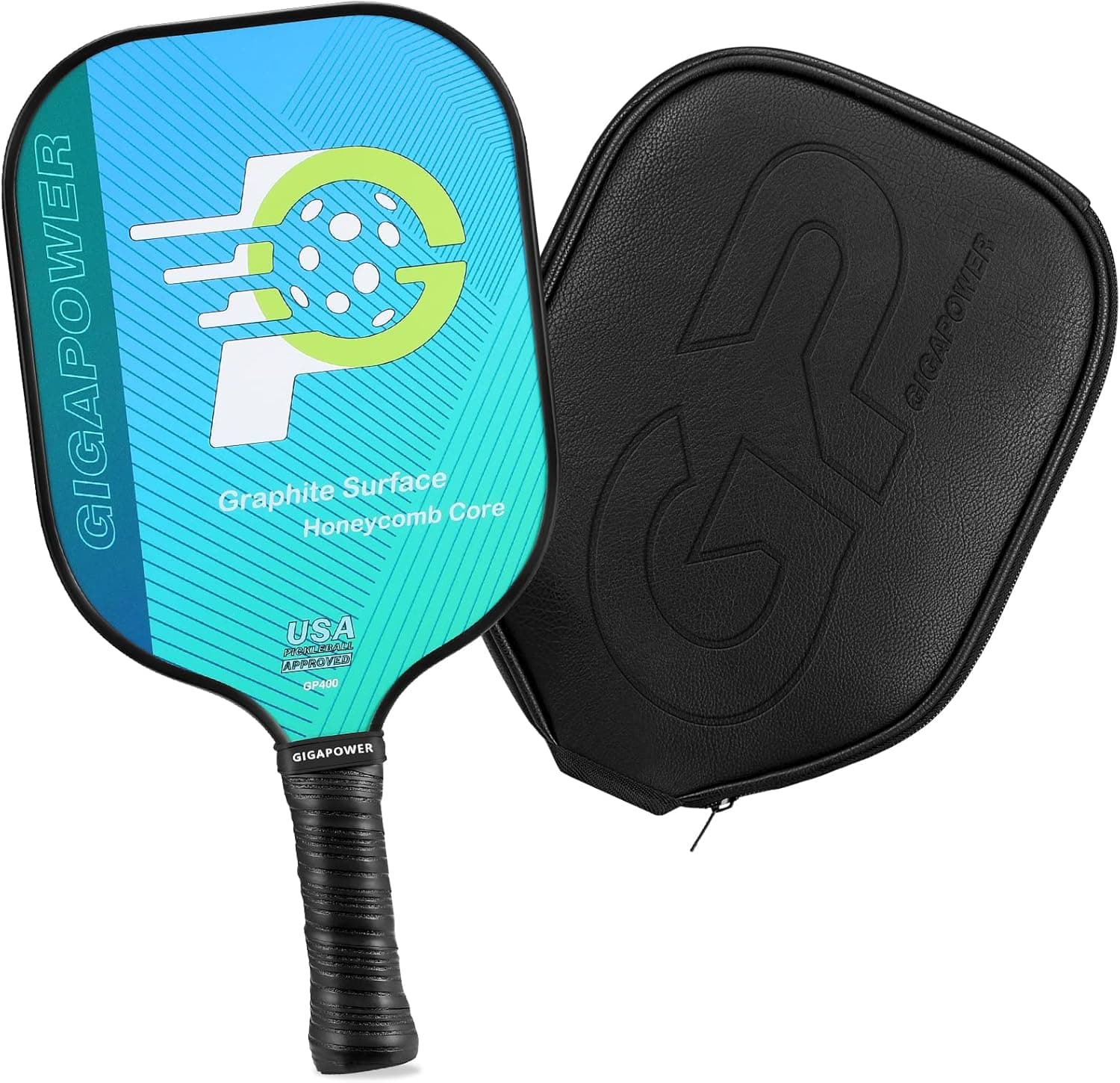 GIGAPOWER Pickleball Paddle Textured Graphite Carbon Face Polypropylene Honeycomb Core, USAPA Approved