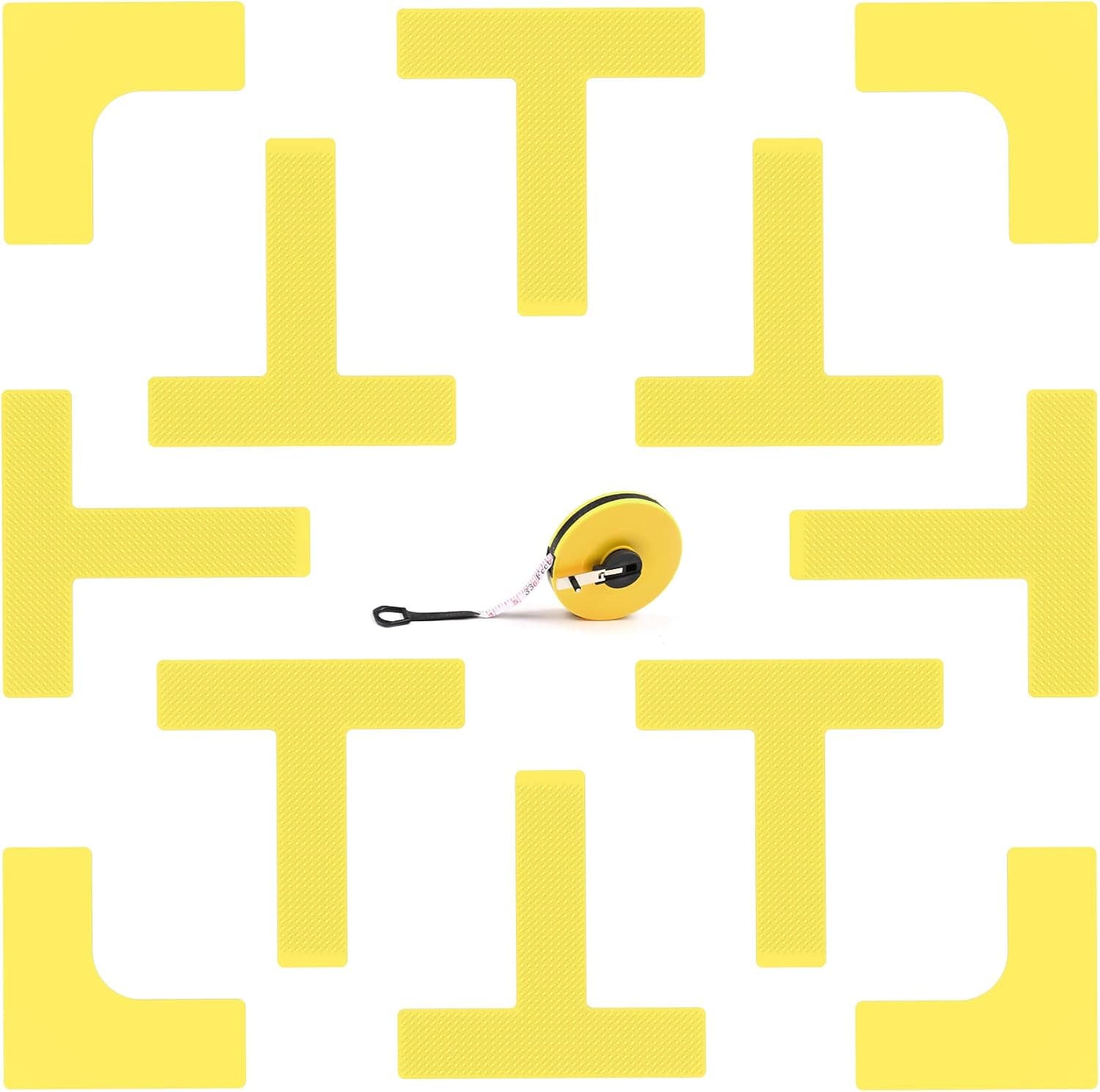Pickleball Court Markers Kit, Portable Marking Kit with Tape Measure and Carrying Bag, Throw Down