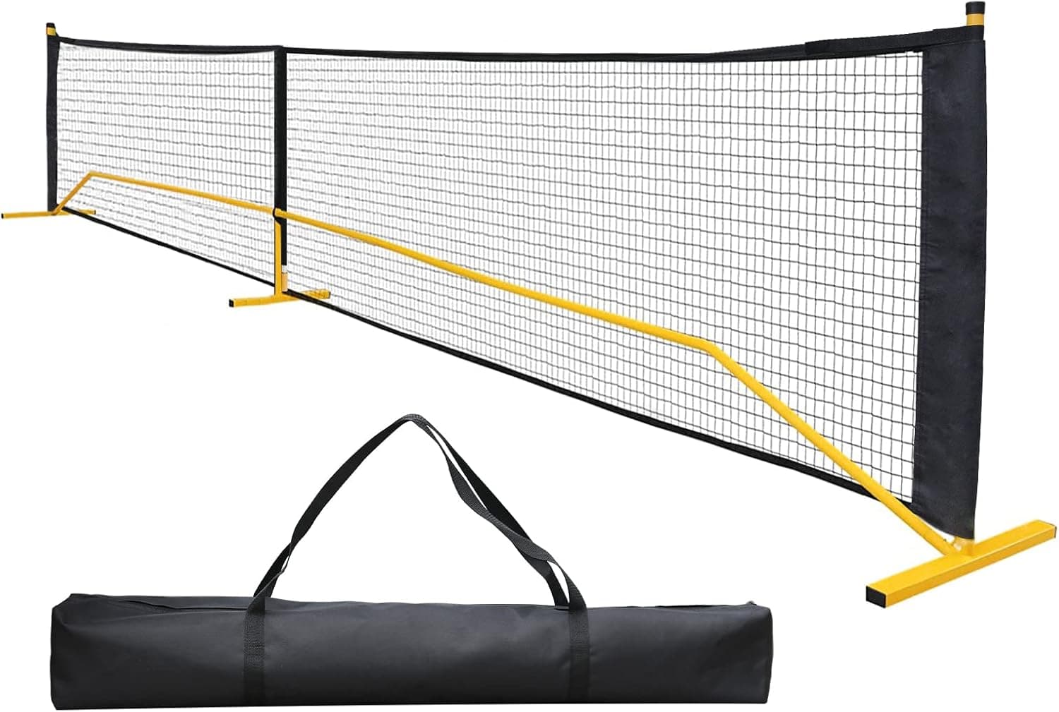 Portable Pickleball Nets, 22 FT Regulation Size Set with Net and Carrying Bag for Indoor Outdoor
