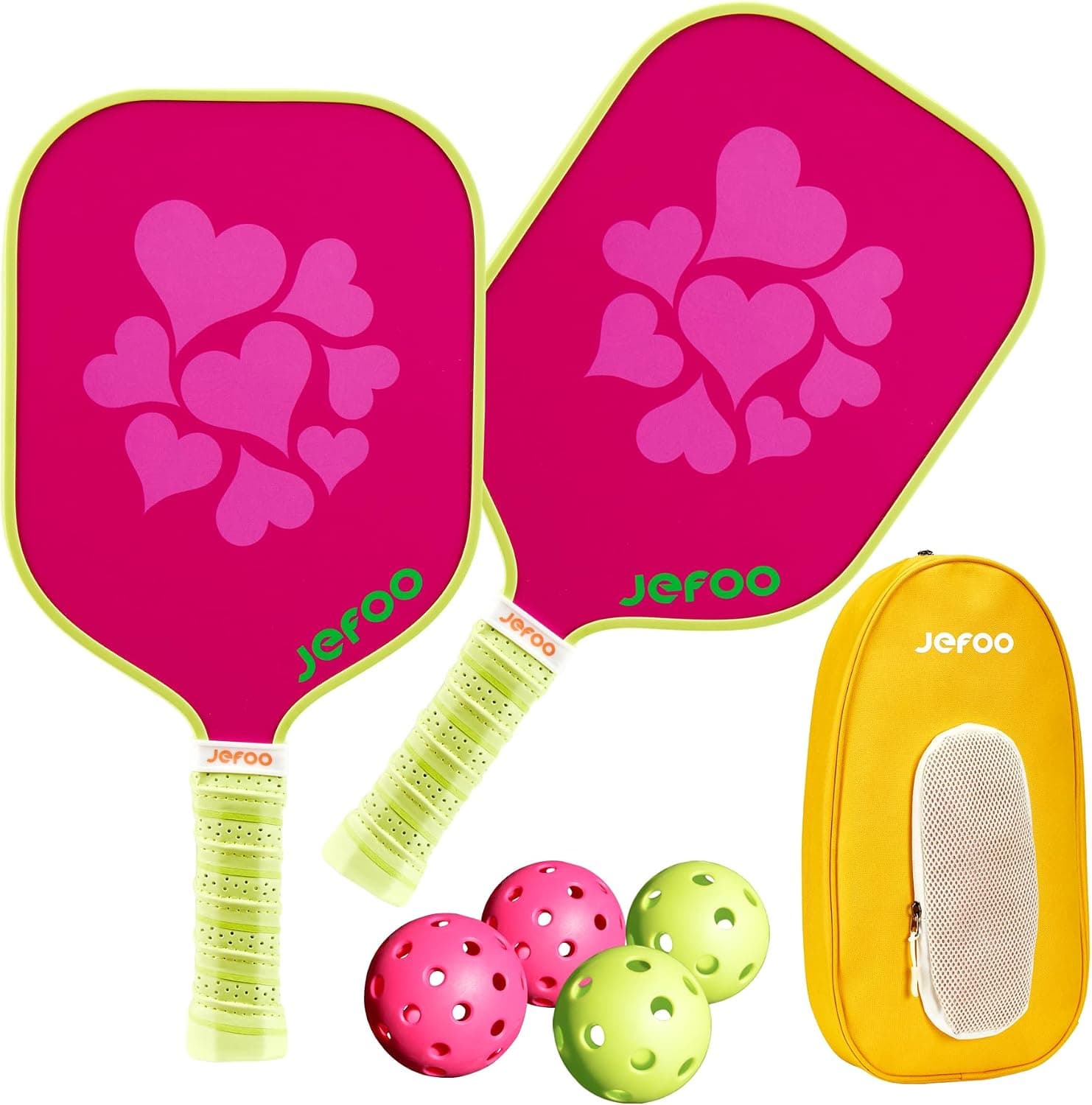 Pickleball Paddle Set of 2 High Performance Lightweight Fiberglass/Carbon Fiber