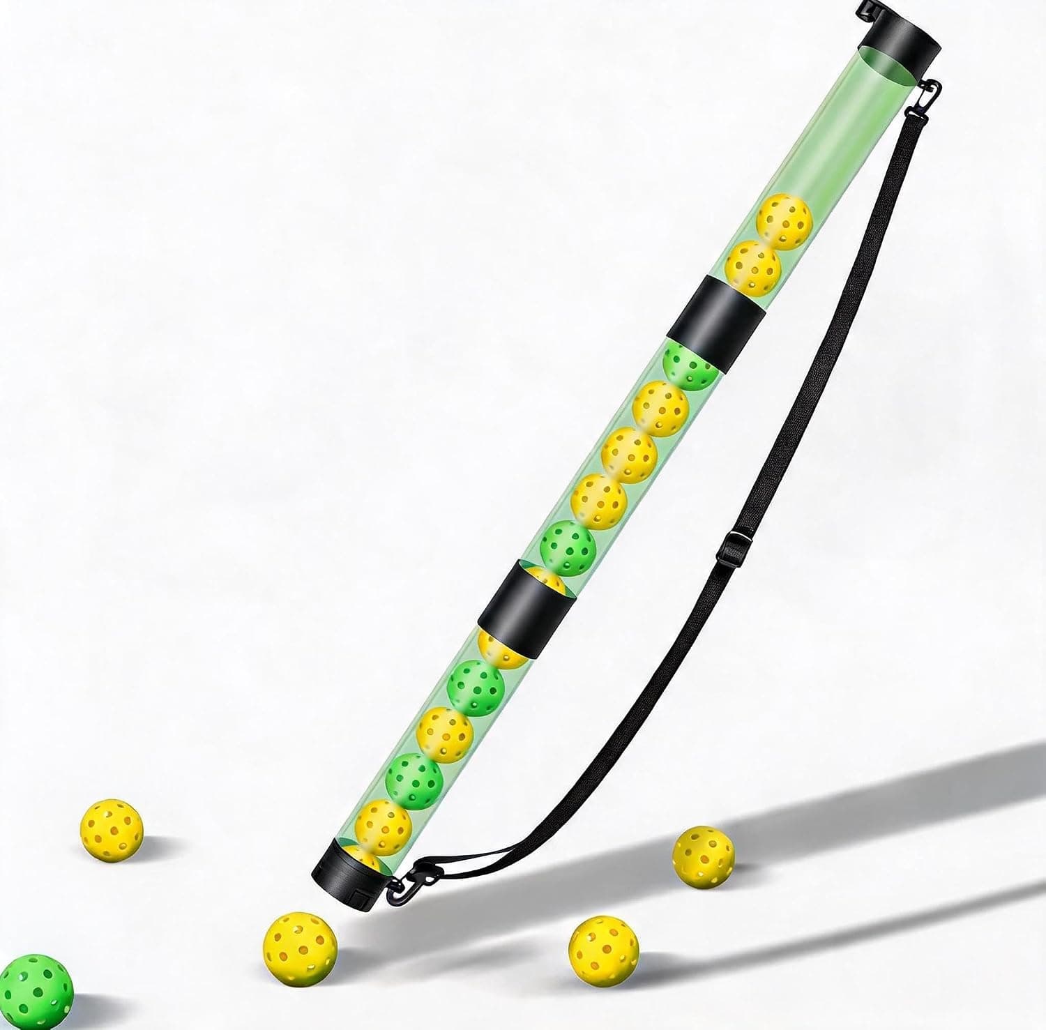 Anatec Pickleball Retriever with Shoulder Strap, Detachable Pickup Tube