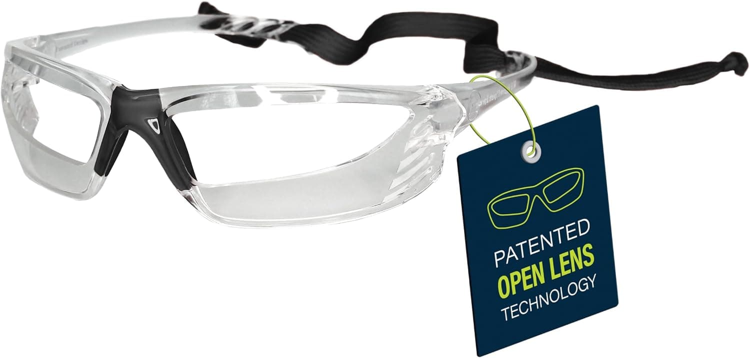 Protec 360 Eyewear Pickleball Protection Open Lens Black