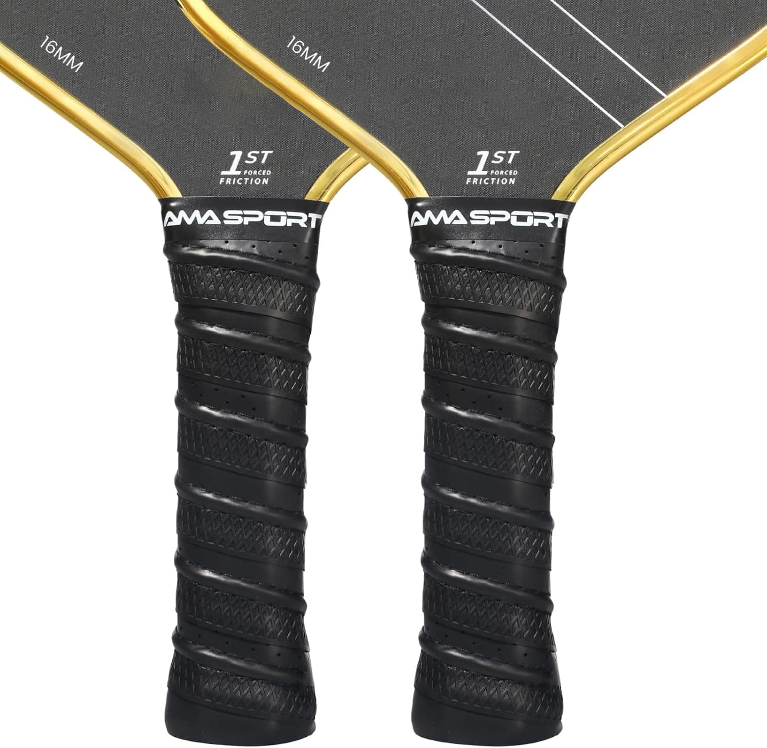 PICKLETECH Pickleball Paddle Grip Tape 2 Pack Perforated Embossed Black