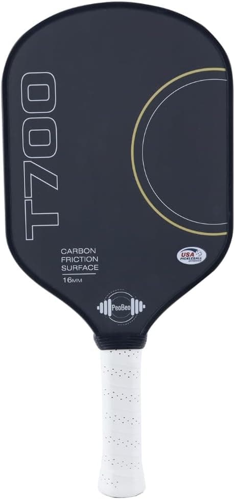 T700 Raw Carbon Fiber Pickleball Paddle 16mm Rev-Core Power Polymer Core, USAPA Approved