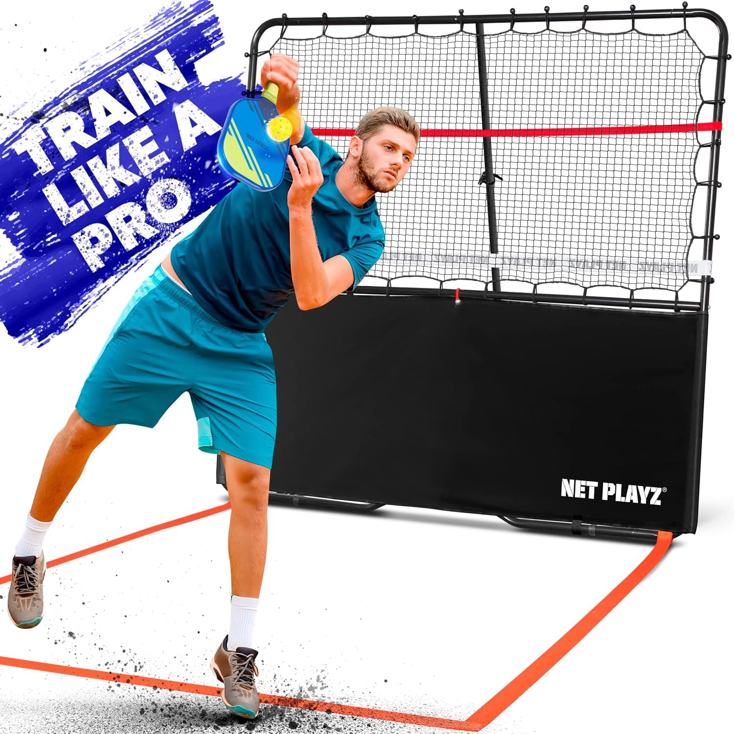 Pickleball Rebound Net Training Equipment Aid Adjustable Angle