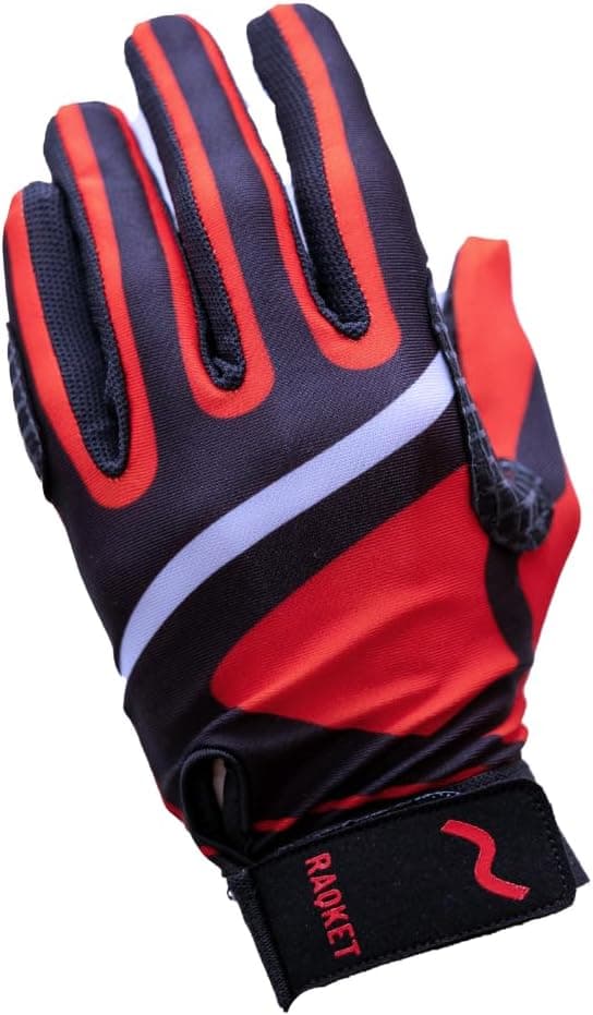Raqket Pickleball Gloves - Grip Racket/Paddle Sports, Badminton, Tennis, Padel, Squash, Racquetball, Black