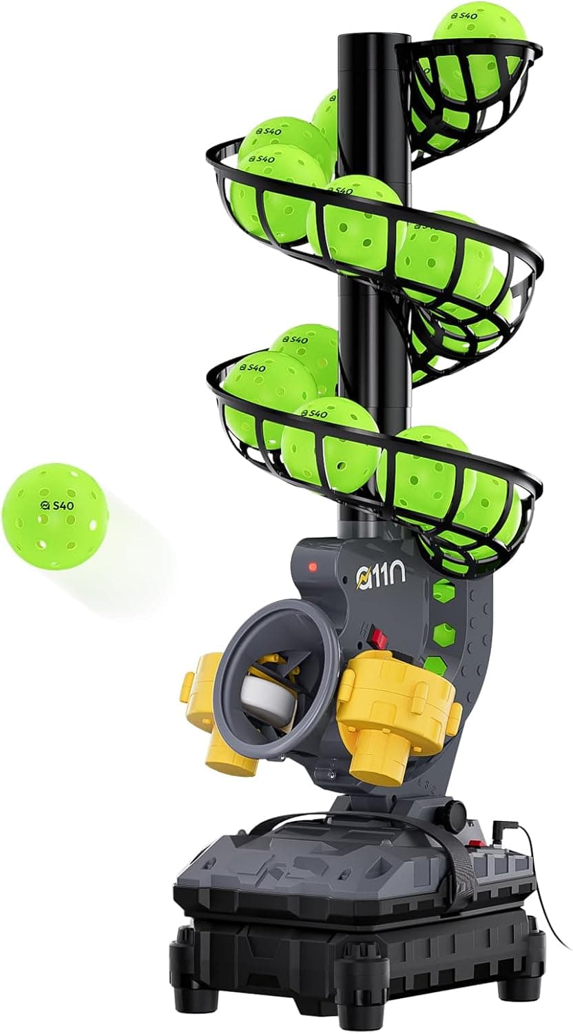 A11N SPORTS Pickleball Automatic Launcher Adjustable Speed Spin Angles