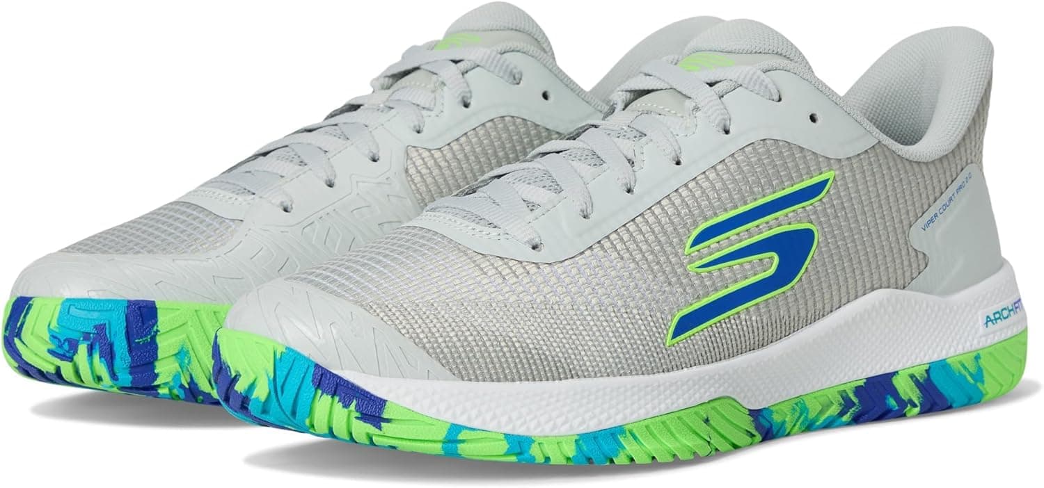 Skechers Men's Pickleball Viper Court Pro 2.0 Sneaker, Gray