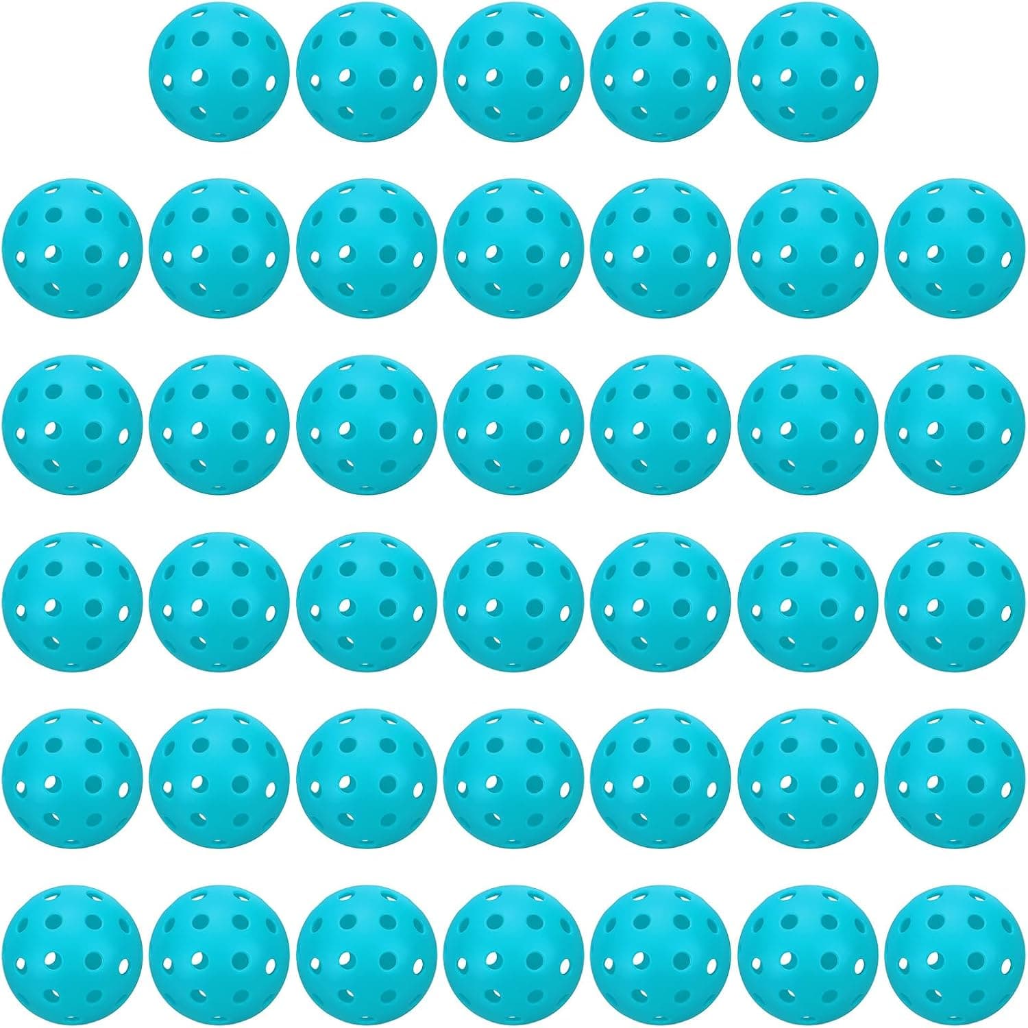 PATIKIL Outdoor Pickleball Balls 40 Holes, 40 Pack, Blue