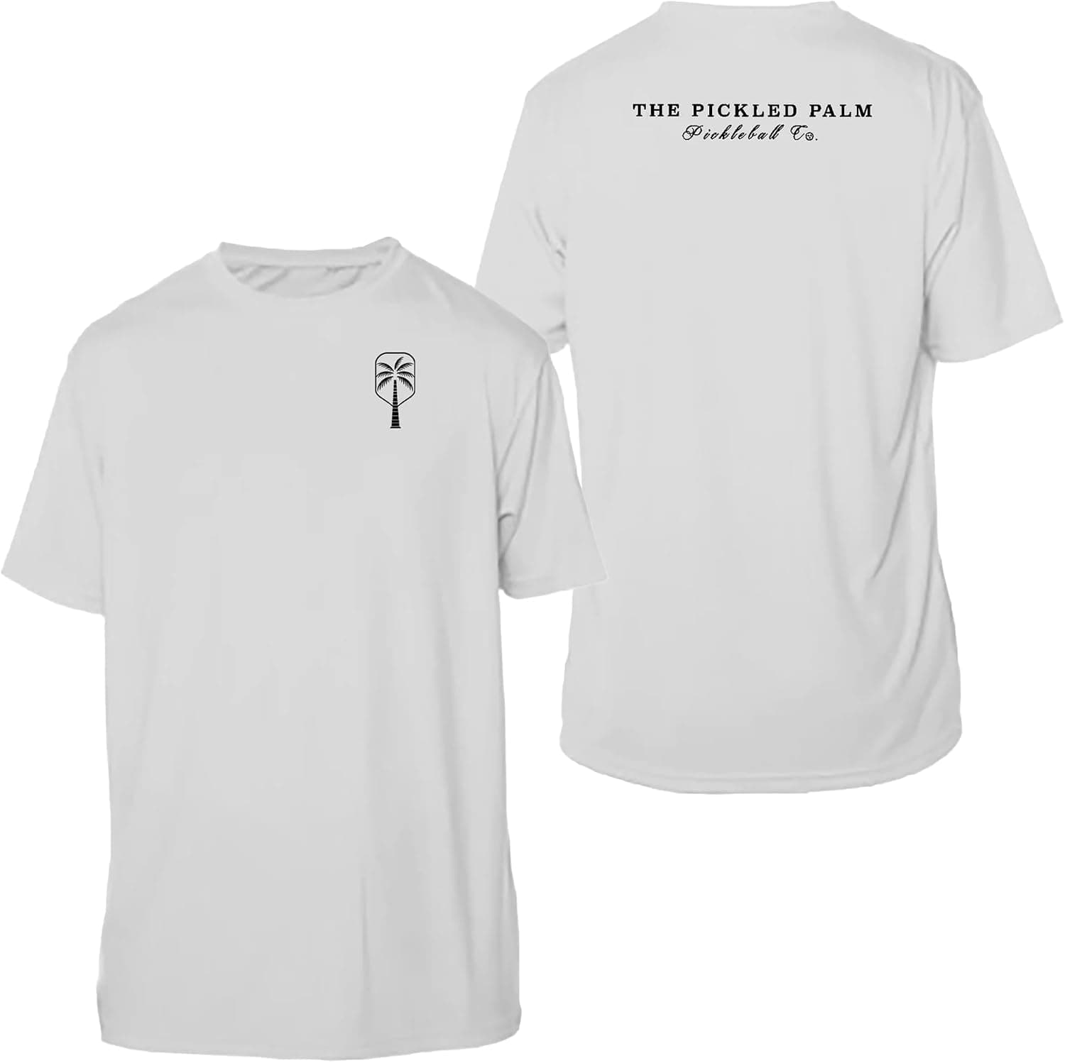 Mens Performance Short Sleeve Pickleball Shirt, UV Protection Moisture Wicking