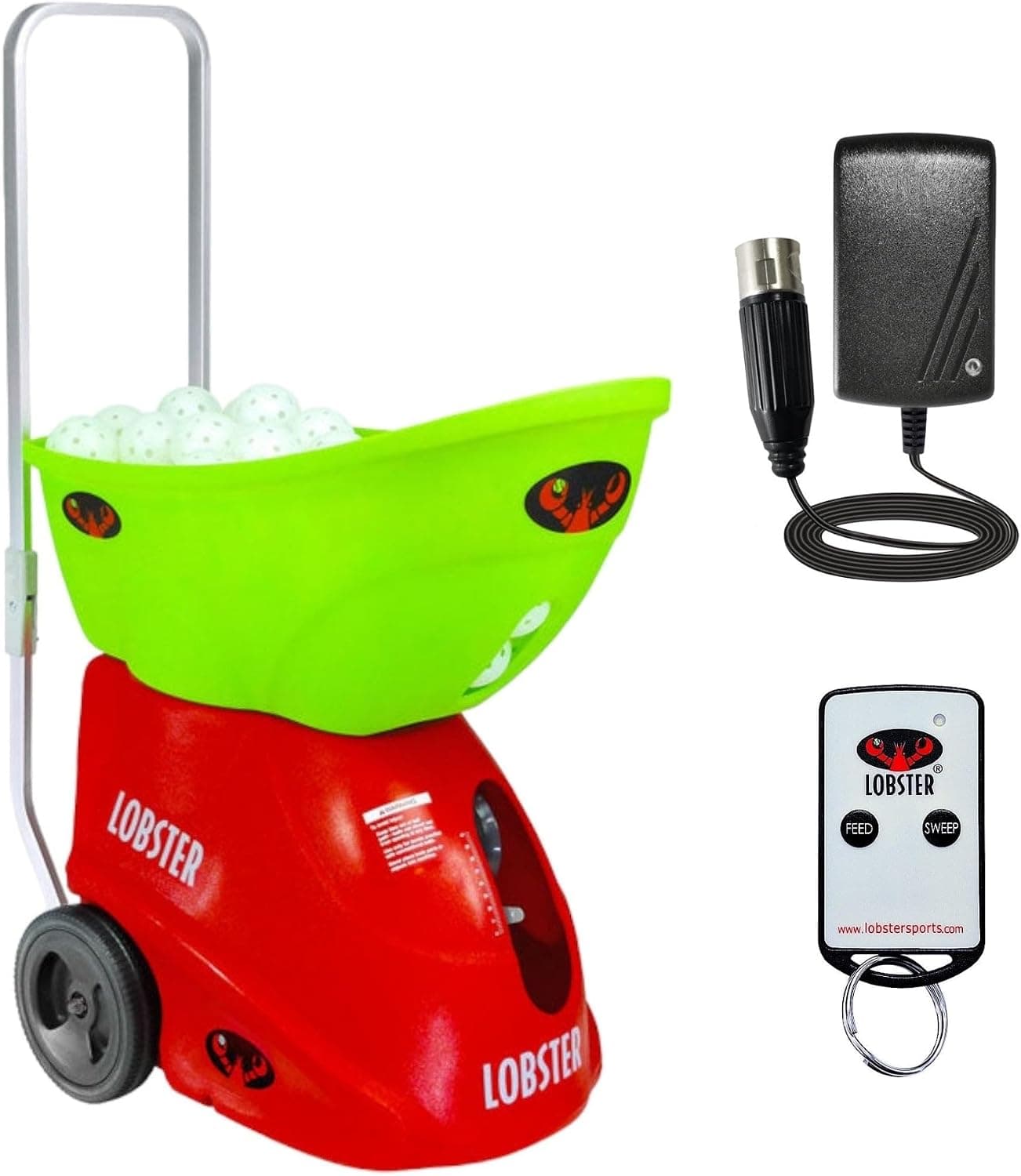 LOBSTER Sports Pickle Pickleball Machine Auto Launcher Holds 125 Balls