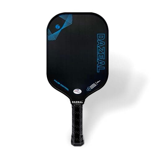 DAZEAL Pickleball Paddle USAPA Approved - Raw Carbon Fiber & 16MM Polypropylene Core - High Grit Surface for Control & Power - Lightweight Pickleball Racket Set for Men, Women, Kids, Adults