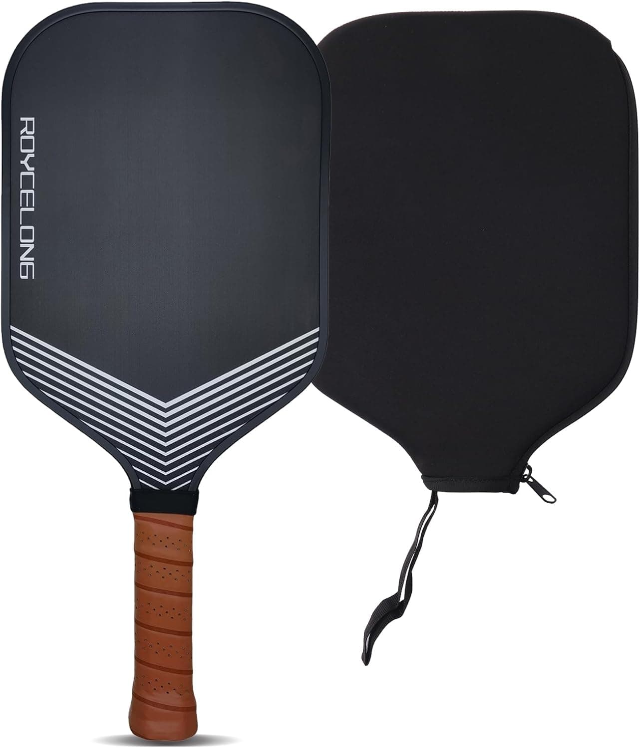 T700 Carbon Fiber Pickleball Paddle Frosted Textured Surface 16mm Core, USAPA Compliant, Brown
