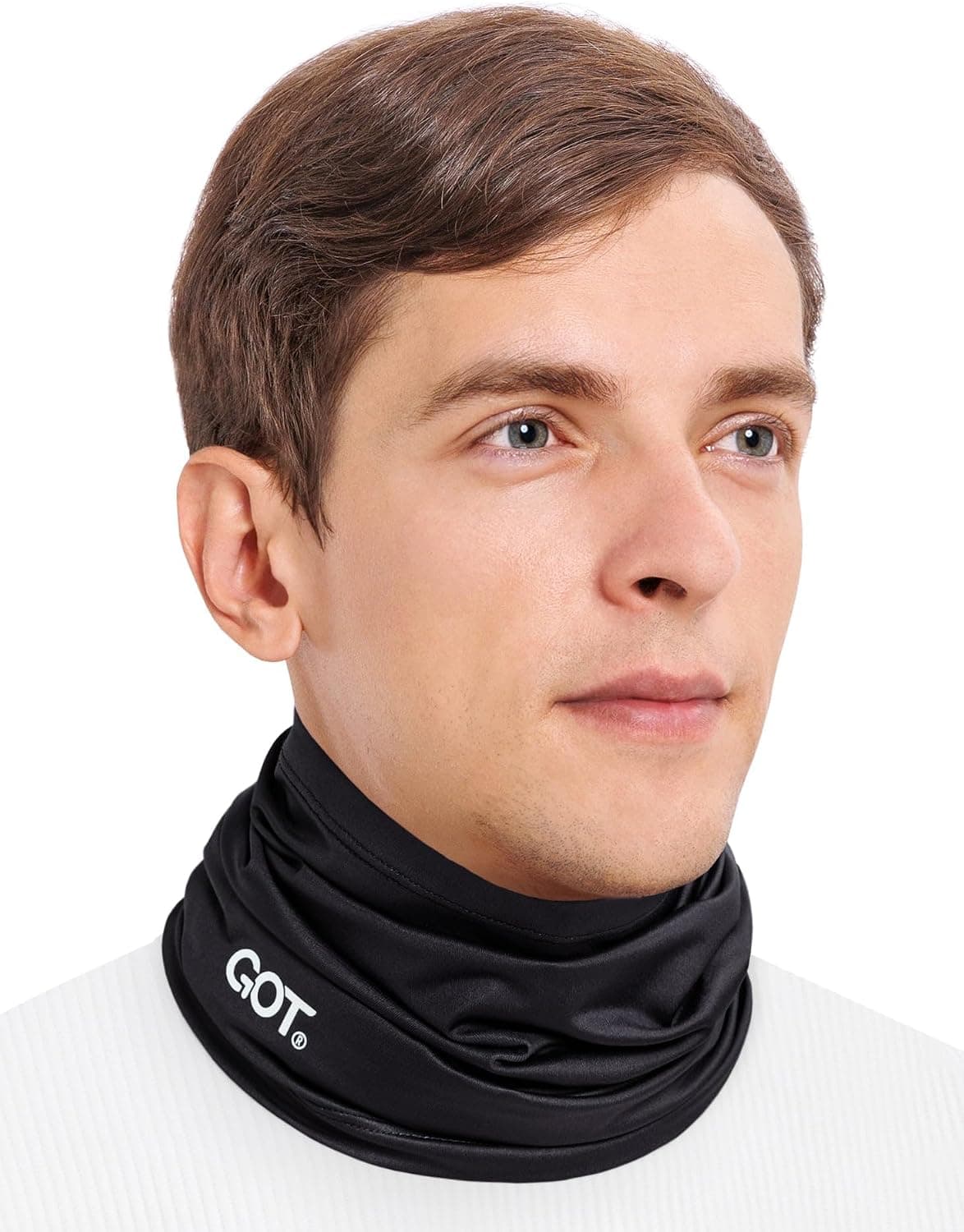 GOT Sports Cooling Neck Gaiter - UPF 50+ Fishing Face Mask for Men Women, Thermoregulation & UV Sun Protection (Black)