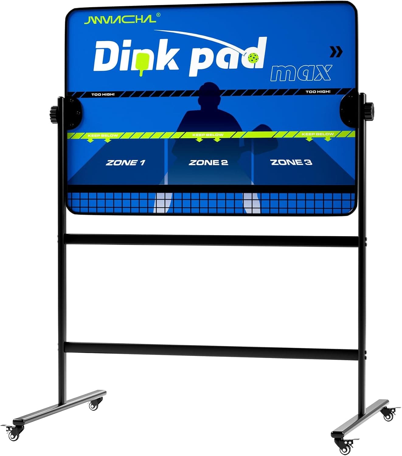 Jwviachal Portable Pickleball Trainer Solo Practice Rebounder Adjustable Stand