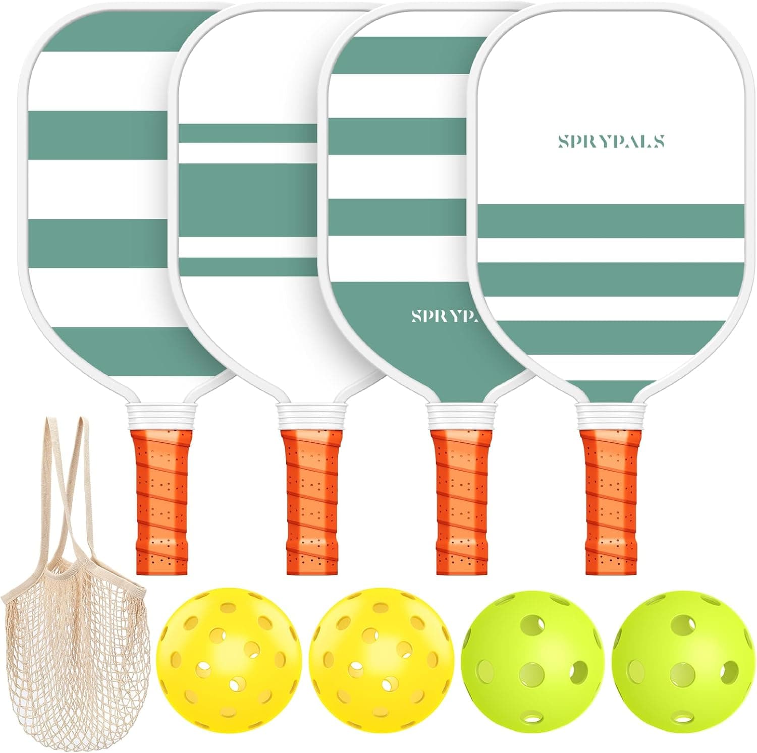 USAPA Approved Pickleball Paddles Set Premium with 4 Balls & Carry Bag for Beginners to Pros