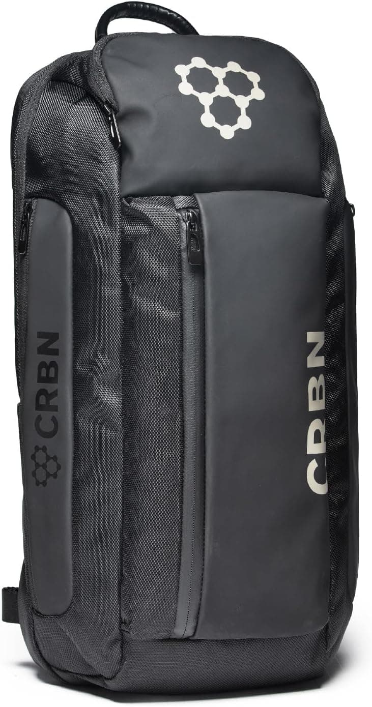 CRBN Pickleball Sling Bag - Pro Team Water-Resistant Paddle Holder for 3 Paddles (Black)