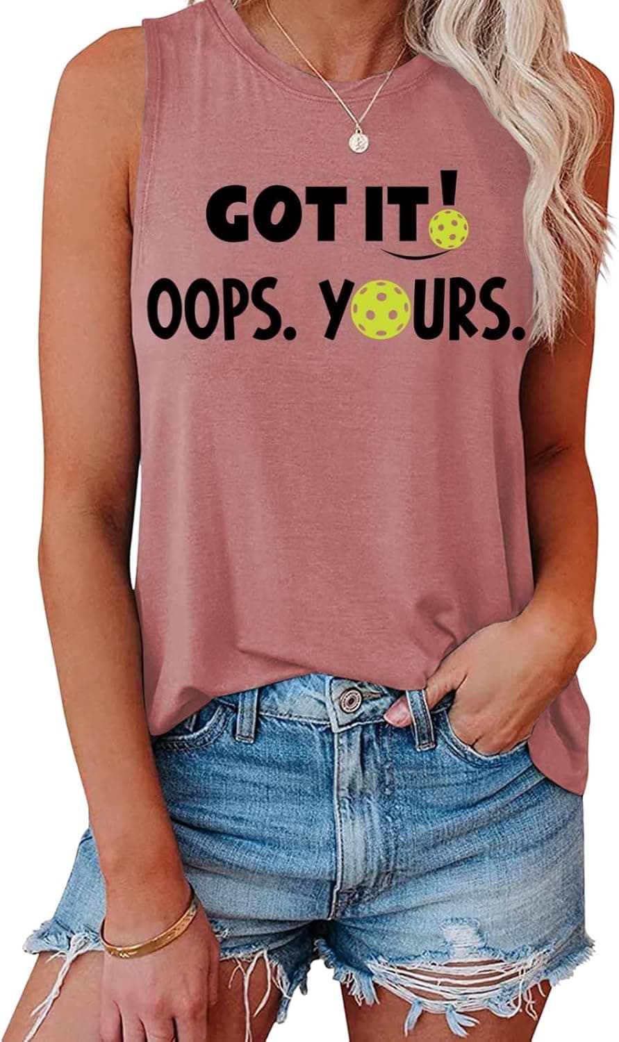 Pickleball Tank Tops for Women, Sleeveless Workout Graphic Tees
