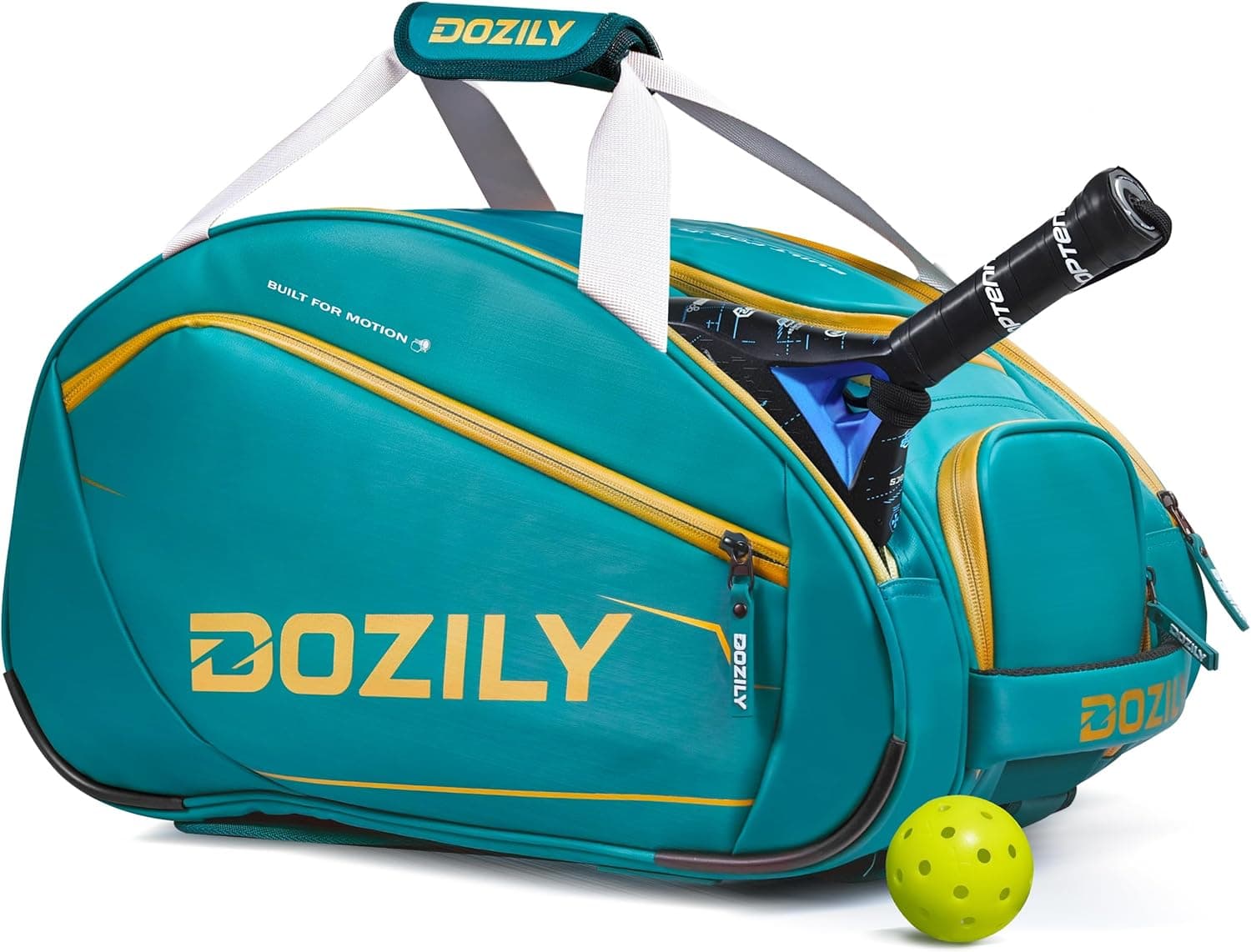 DOZILY Pickleball Bag 30L Waterproof Duffle Backpack with Shoe Compartment (Teal)