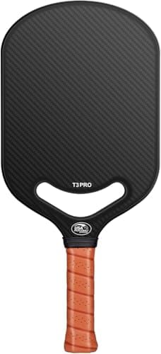 Carbon Fiber Pickleball Paddle with Aero Throat, USAPA Approved Pickleball Racket for Control, Polymer Honeycomb Core, Textured Carbon Grit Surface, 16mm Pickleball Paddles