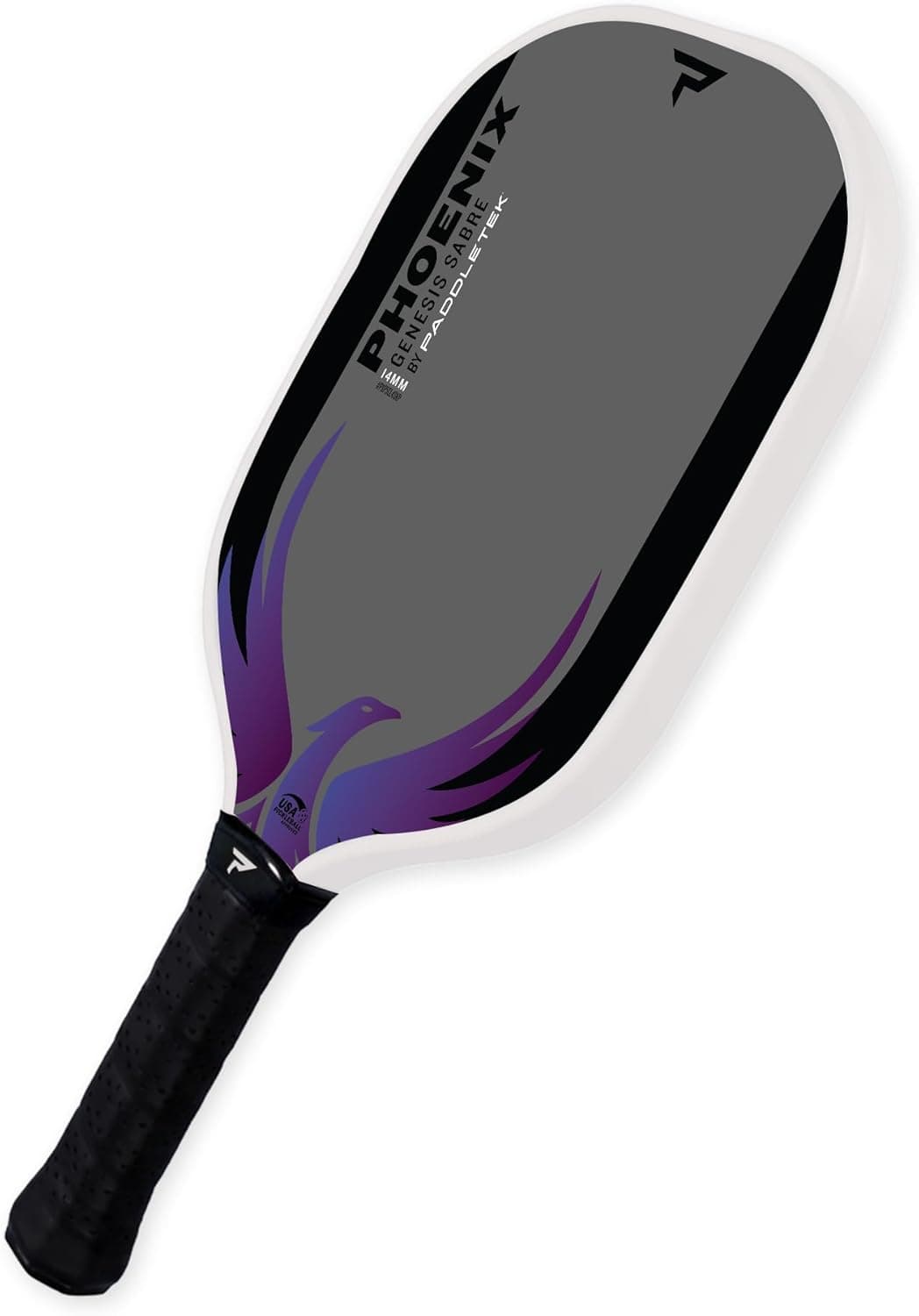 Paddletek Sabre Carbon 14mm Elongated Pickleball Paddle, 5.5 Inch Handle