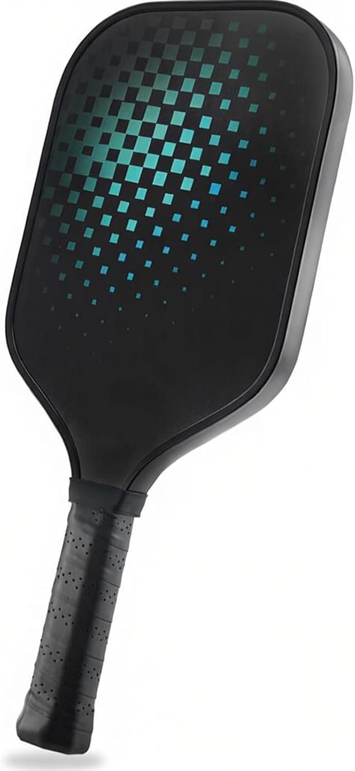 T700 Raw Carbon Fiber Pickleball Paddle 16mm Power Polypropylene Honeycomb Core, Black