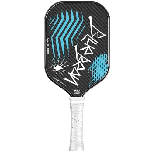 Pickleball Paddles,USAPA,Carbon Fiber Pickleball Paddle with 16MM Polymer Honeycomb Core Provides Lighter Weight&Higher Grit&Spin,Engineered for Professional Players,BlueBean