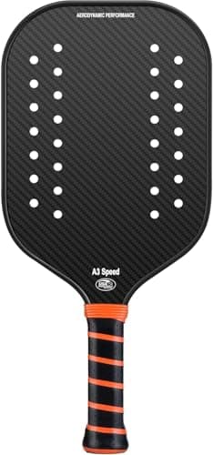 Pickleball Paddle, 3K Raw Carbon Fiber Surface Pickleball Racket with Holes, Strong Spin and Power, Lightweight, Designed for Swing Speed and Maneuverability