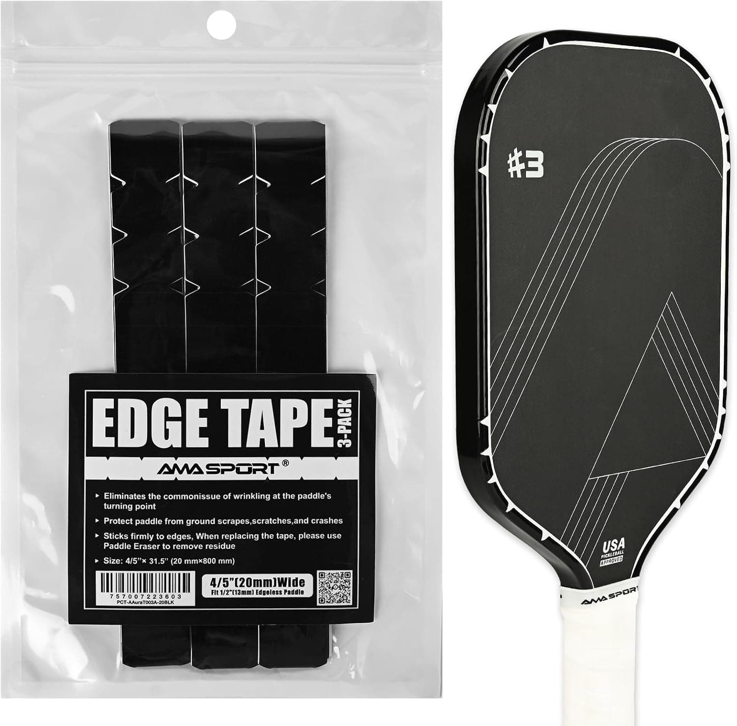 Pickleball Paddle Edge Guard Tape