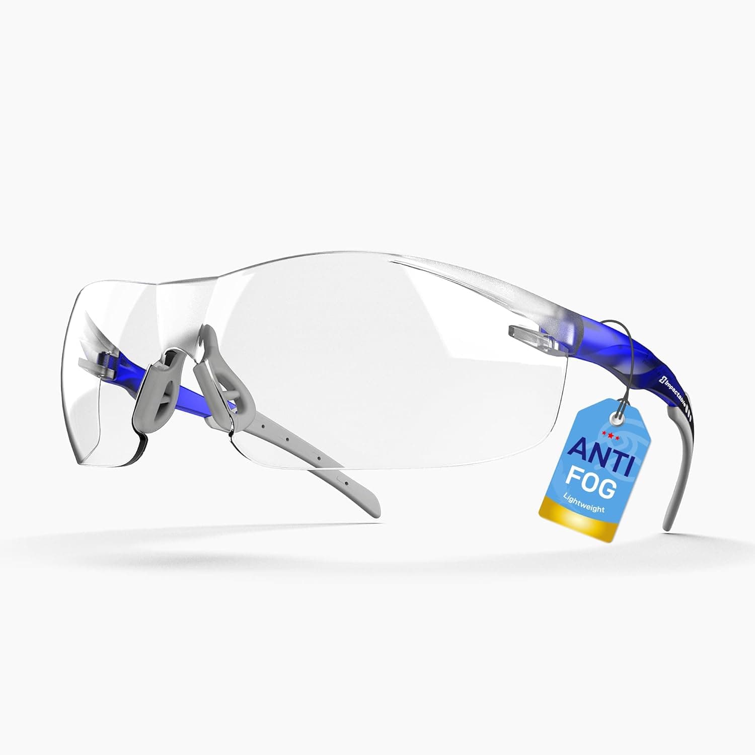 IMPACTABLE Pickleball Safety Glasses ANSI Z87.1 Anti-Fog Classic Blue