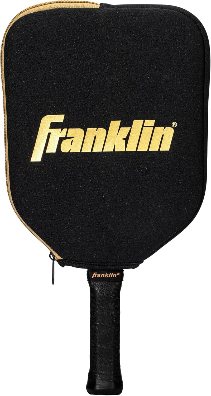 Franklin Sports Pickleball Paddle Cover with Hook (Black/Gold)
