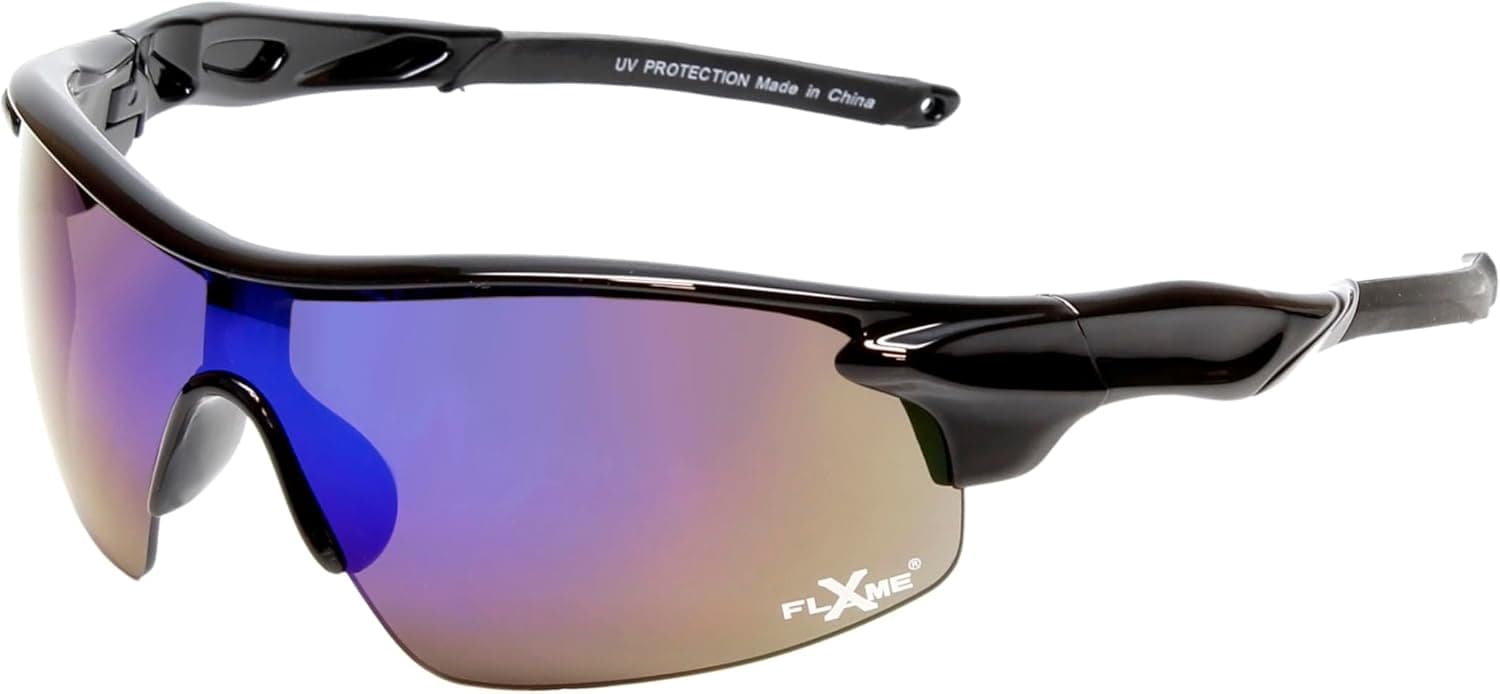 Calabria Rally Pickleball Sunglasses Polarized Black Blue Mirror