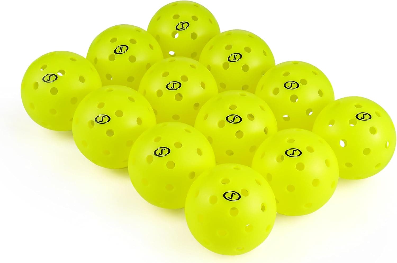 Spalding Outdoor Pickleball Balls 12 Pack, USAPA Approved, 40-Hole